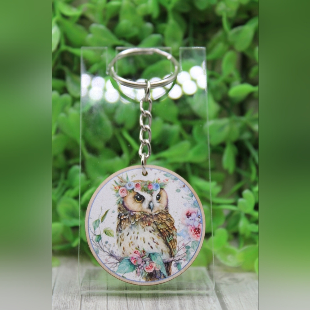 Floral Owl Key Holder